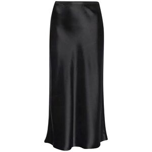 Elegant Black Satin Skirt